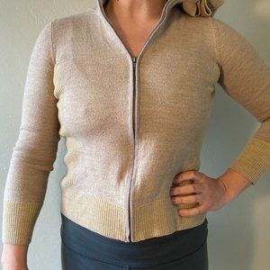 SOLD Patagonia - Merino Wool Hoodie - Lime green and Oatmeal - S